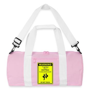 Warnung! Dieses Mädchen macht Krav Maga - Recycelte Duffel Bag - Rosa/Weiß - Vorne