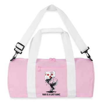 La guerre est un jeu perdu Déclaration anti-guerre - Sac de sport recyclé - rose/blanc - Devant