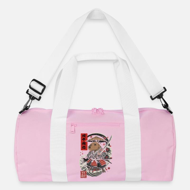 Samurai Capybara Combat Illustration Recycled Duffel Bag