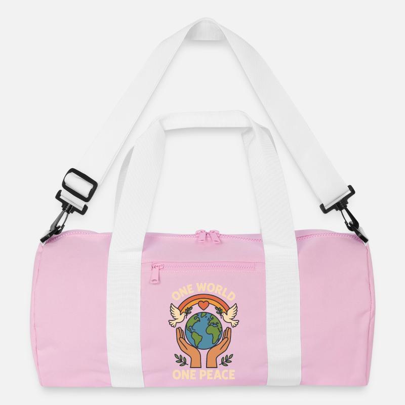 Eine Welt, Ein Frieden Recycelte Duffel Bag