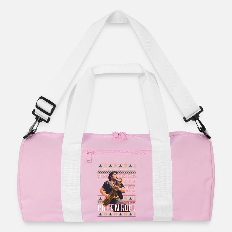 Rockabilly-Weihnachts-Rock'n'Roll-Hässlicher Weihnachtspullover Recycelte Duffel Bag