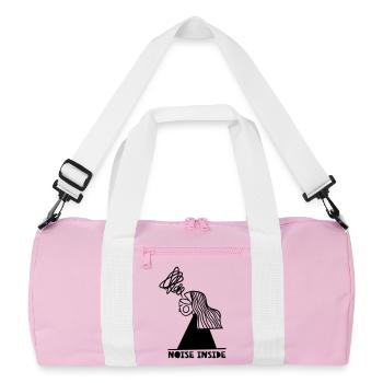 Lärm im Inneren - Recycelte Duffel Bag - Rosa/Weiß - Vorne