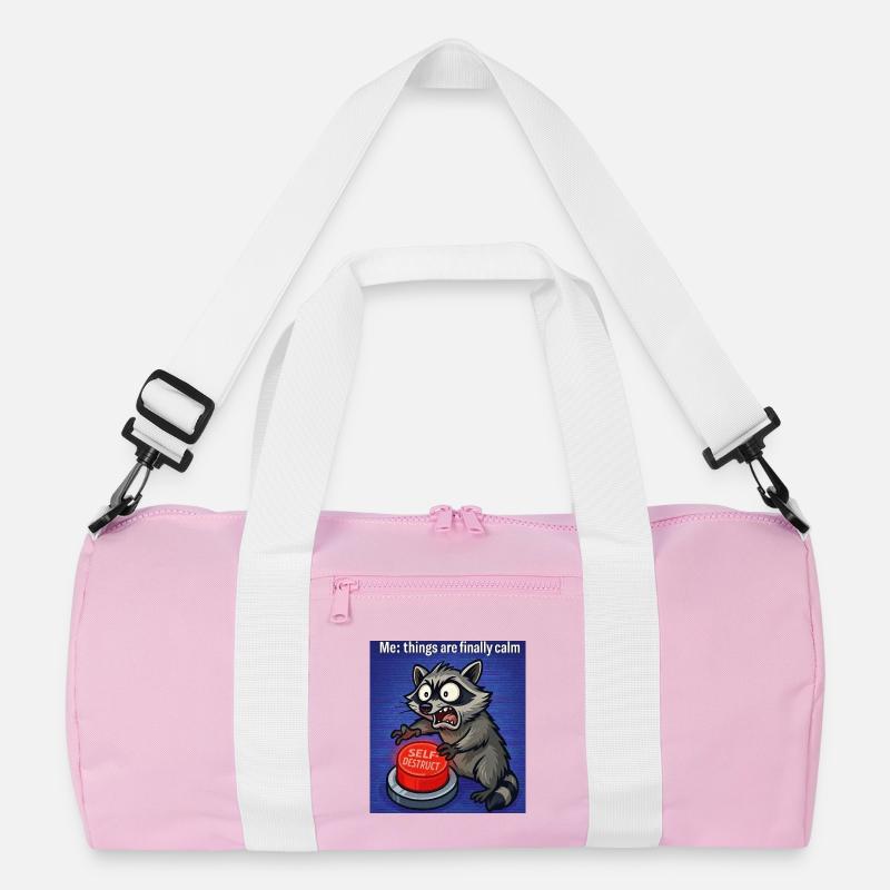 Waschbär-Selbstzerstörungs-Meme Recycelte Duffel Bag
