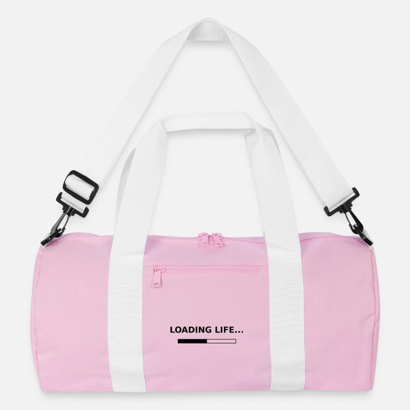 Loading Life - Recycelte Duffel Bag - Rosa/Weiß