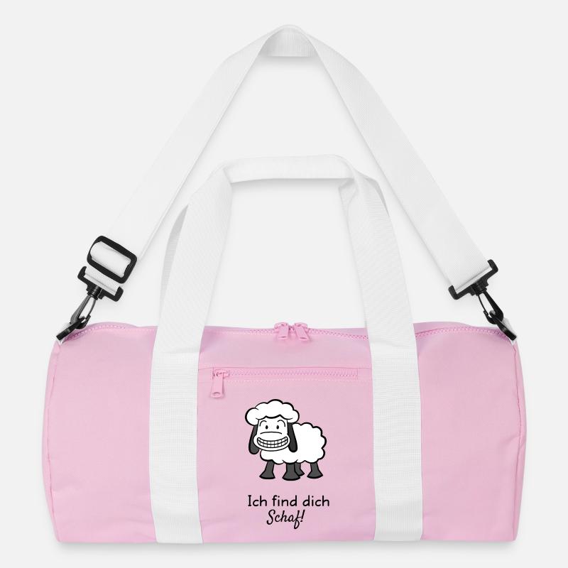 Ich find dich Schaf! - Recycelte Duffel Bag - Rosa/Weiß