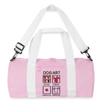 Chien - Sac de sport recyclé - rose/blanc - Devant