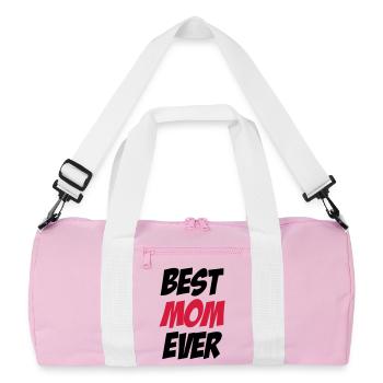 Best Mom Ever - Recycelte Duffel Bag - Rosa/Weiß - Vorne