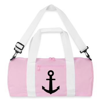 Sailor / Marine / Marin / Boat / Sea / Navy - Recycled Duffel Bag - pink/white - Front