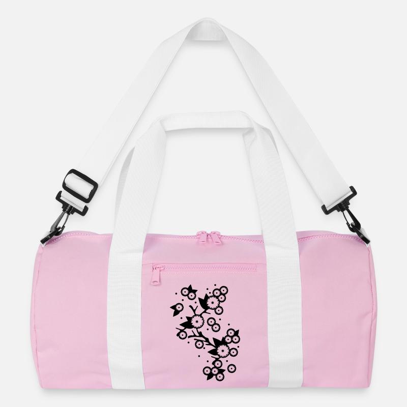 stylized flower branch Recycled Duffel Bag