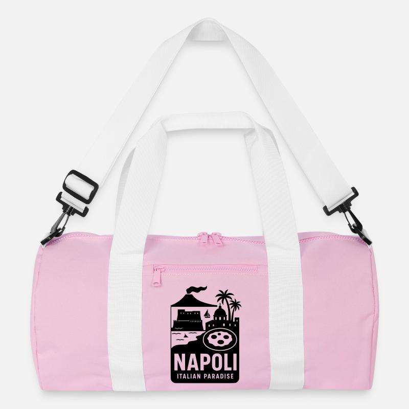 neapel napoli - Recycelte Duffel Bag - Rosa/Weiß