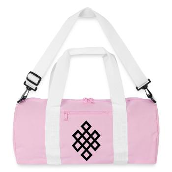 Tibet Symbol Luck - Recycled Duffel Bag - pink/white - Front
