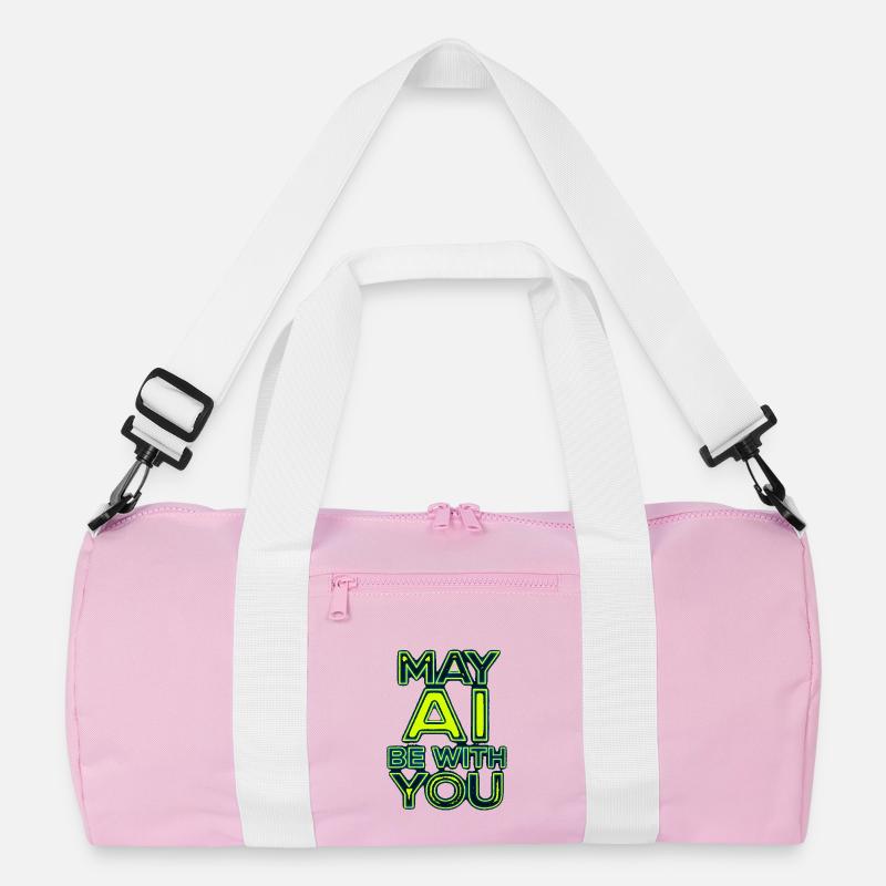 Möge die KI mit dir sein Neon Recycelte Duffel Bag