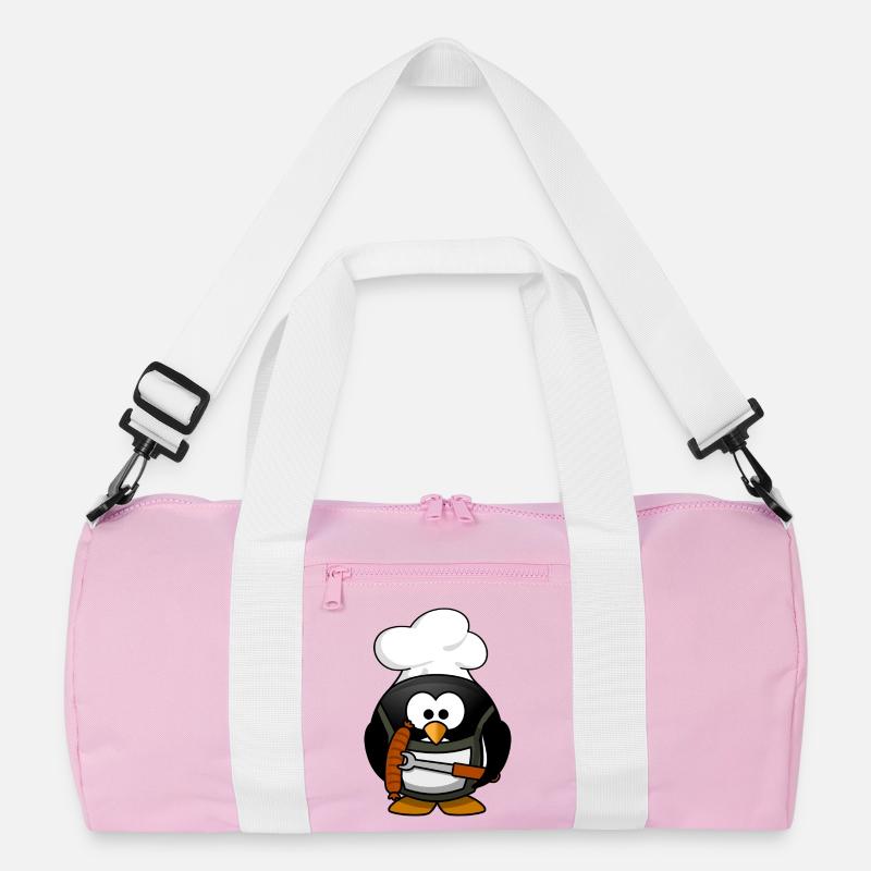 Kochpinguin mit Grillwurst Recycelte Duffel Bag