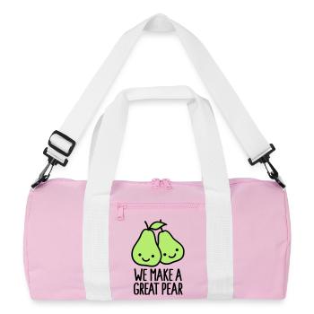 We make a great pear - Recycled Duffel Bag - pink/white - Front
