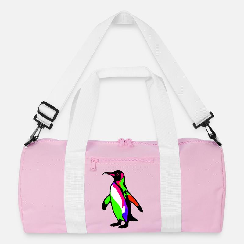 Pinguin - Recycelte Duffel Bag - Rosa/Weiß
