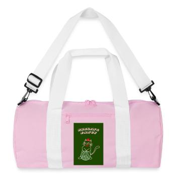 Cat Feeling Fancy - Recycled Duffel Bag - pink/white - Front