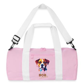 Dog lover - Recycled Duffel Bag - pink/white - Front