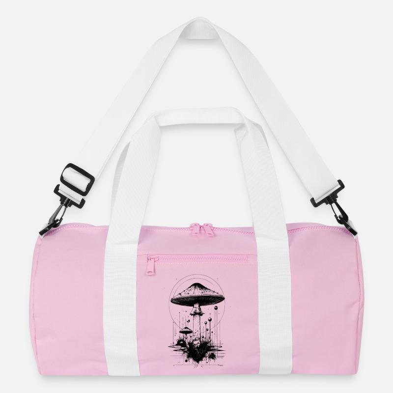 Toadstool, in geometric shapes Recycled Duffel Bag