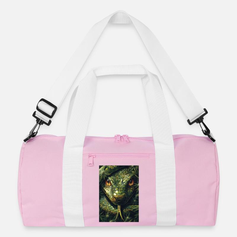 Snake Eye with Leaf Pattern Recycled Duffel Bag
