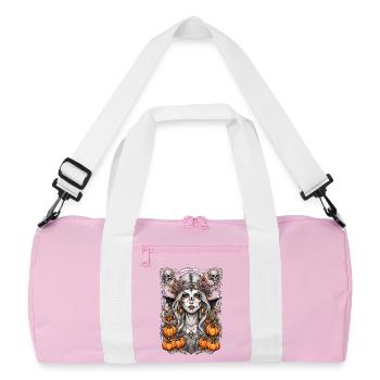 Fée de l’ombre de la lune avec des citrouilles - Sac de sport recyclé - rose/blanc - Devant