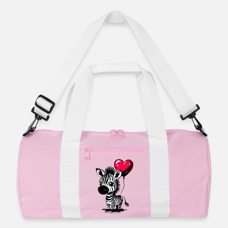 Zebra mit Herz Luftballon - Heartful Creatures Recycelte Duffel Bag
