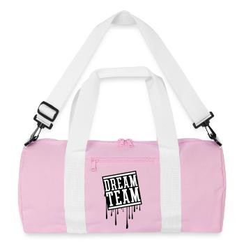 Dream Team - Recycelte Duffel Bag - Rosa/Weiß - Vorne