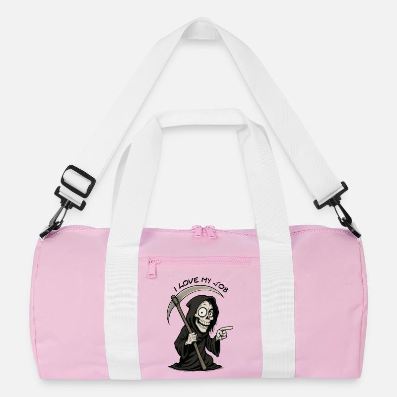 Grim Black Grim Reaper lächelt Recycelte Duffel Bag