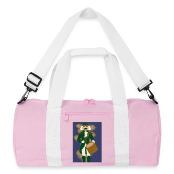 Old Green Parade Drum - Recycled Duffel Bag - pink/white - Front