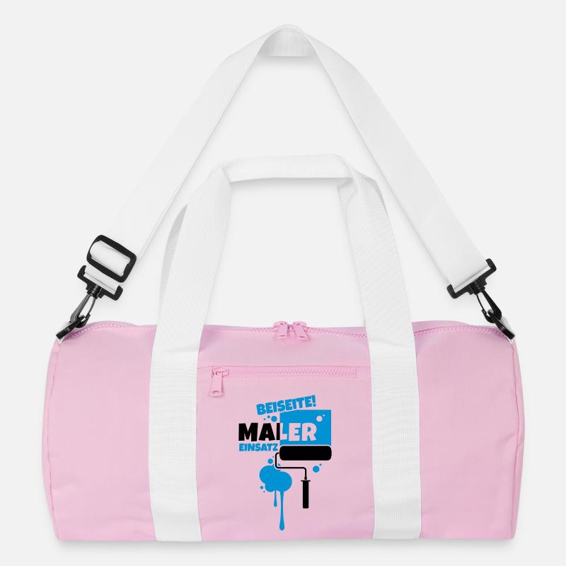 beruf maler - Recycelte Duffel Bag - Rosa/Weiß