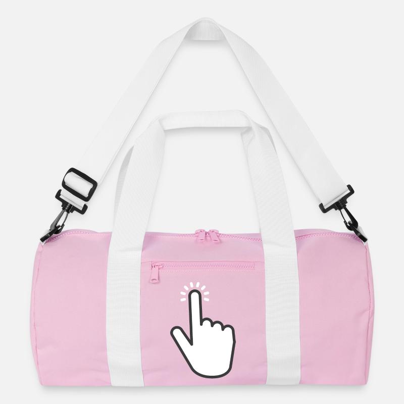 tap it hand click - Recycelte Duffel Bag - Rosa/Weiß