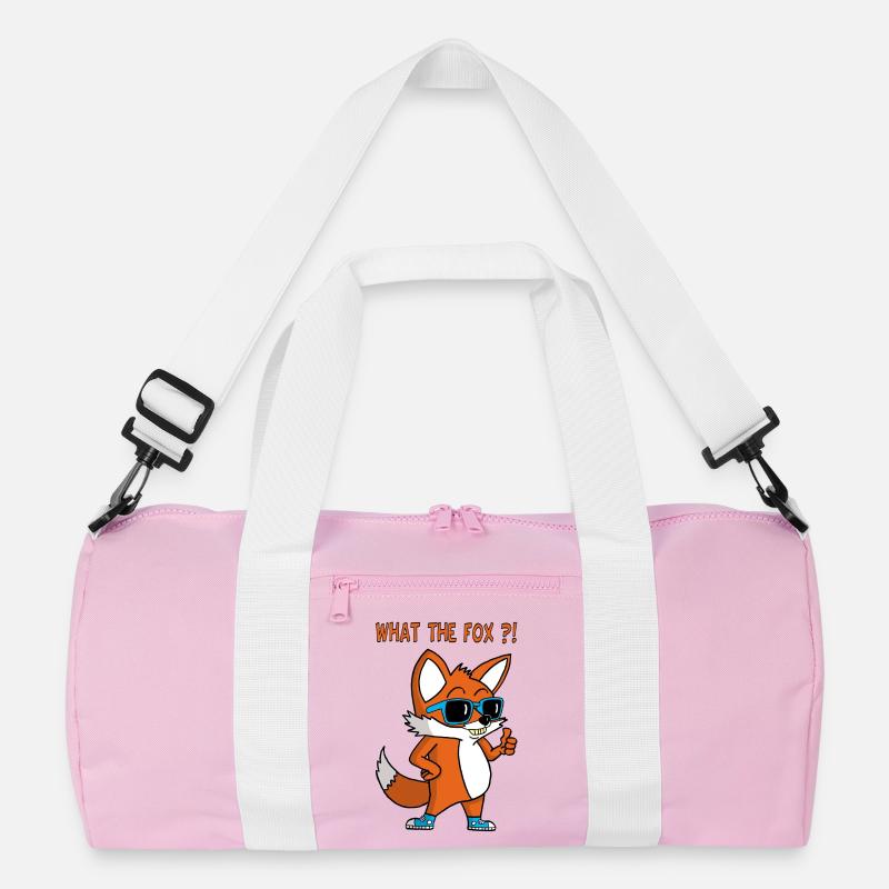 Brillenfuchs - Recycelte Duffel Bag - Rosa/Weiß
