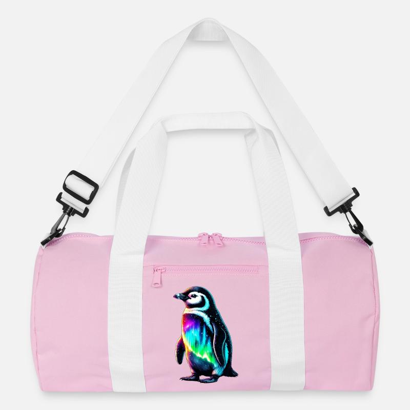 Aurora Borealis Pinguin Recycelte Duffel Bag