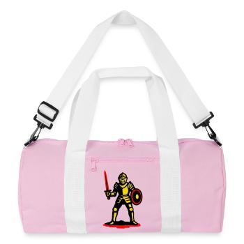 Chevalier jaune à l’épée rouge - Sac de sport recyclé - rose/blanc - Devant