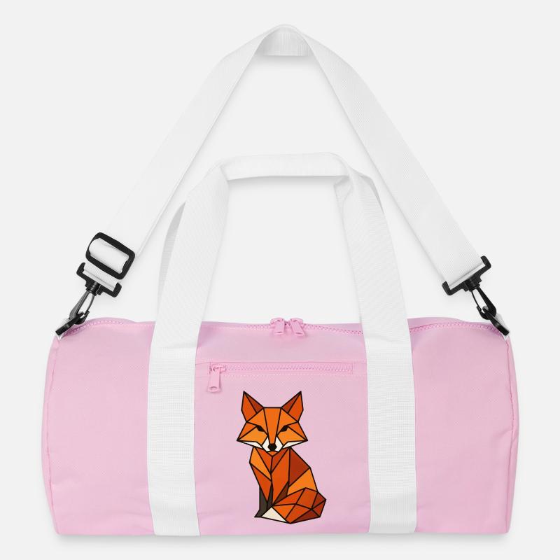 Geometric Fox Triangles Recycled Duffel Bag