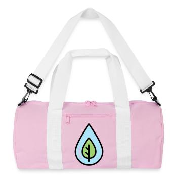 Water Drop Leaf Eco - Recycled Duffel Bag - pink/white - Front