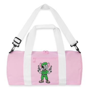 Armed Mouse Ranger - Recycled Duffel Bag - pink/white - Front