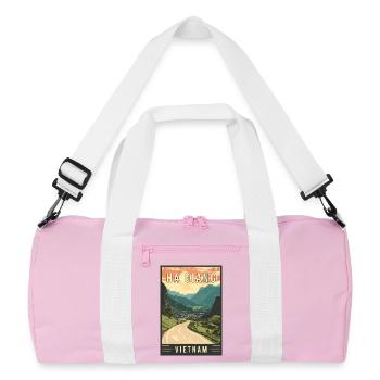 Experience Landscapes of Ha Giang in Vietnam - Recycled Duffel Bag - pink/white - Front