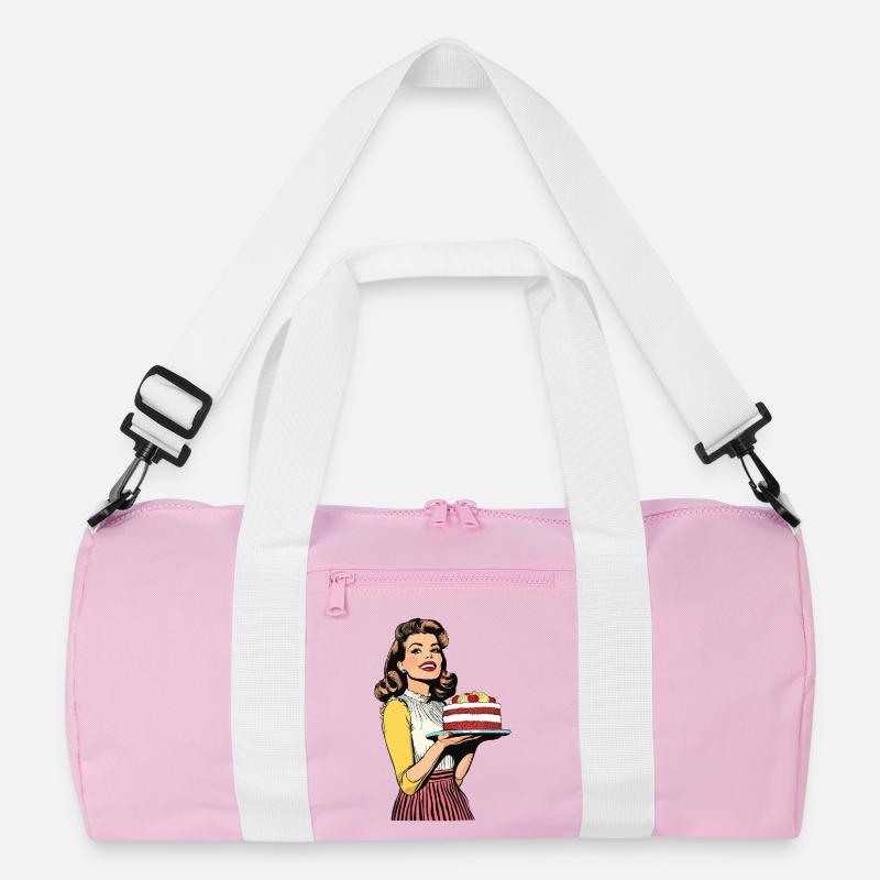 Baking Cake Baking Queen Baking Fairy Baker Pop Art Recycled Duffel Bag