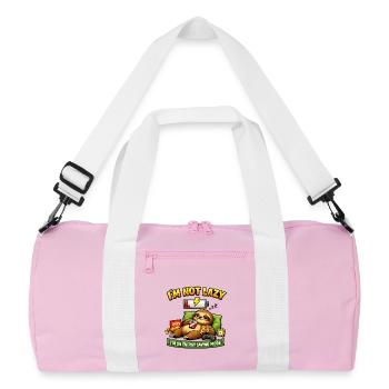 Je ne suis pas paresseux Mode basse consommation - Sac de sport recyclé - rose/blanc - Devant