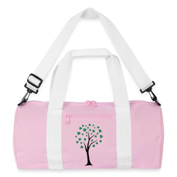 tree - Recycled Duffel Bag - pink/white - Front