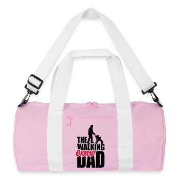 The walking (grand) dad - grandad - Recycled Duffel Bag - pink/white - Front