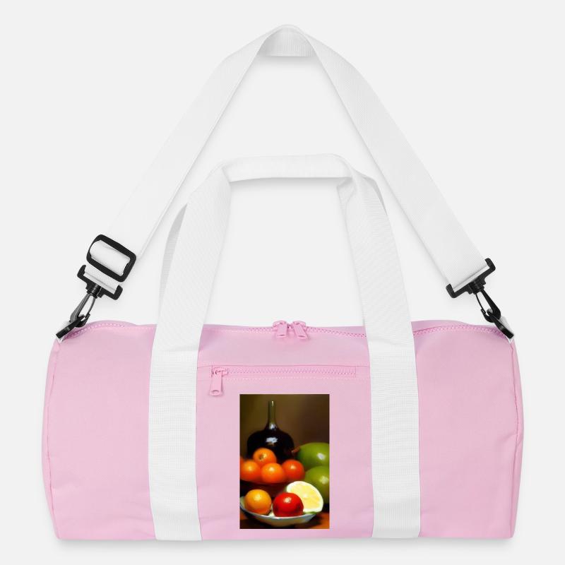 Früchte - Recycelte Duffel Bag - Rosa/Weiß