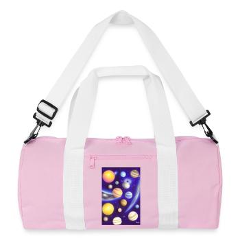 Espace et planètes - Sac de sport recyclé - rose/blanc - Devant