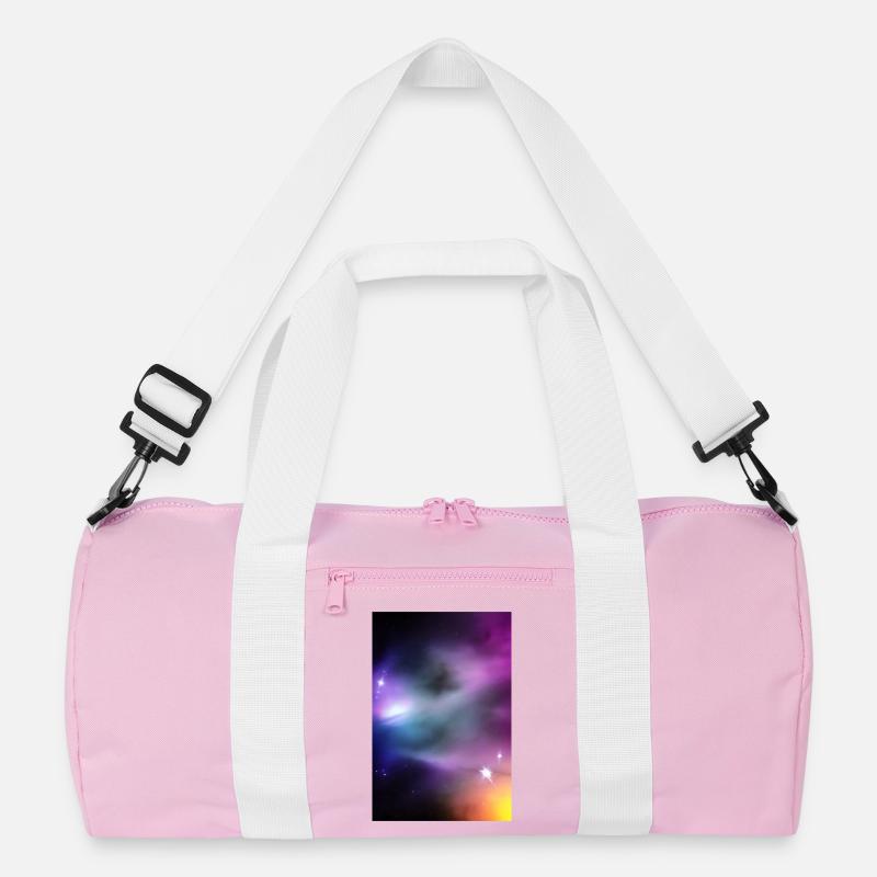 Galaxie Bild - Recycelte Duffel Bag - Rosa/Weiß