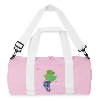 Weintrauben – fruchtige Eleganz - Recycelte Duffel Bag - Rosa/Weiß - Vorne