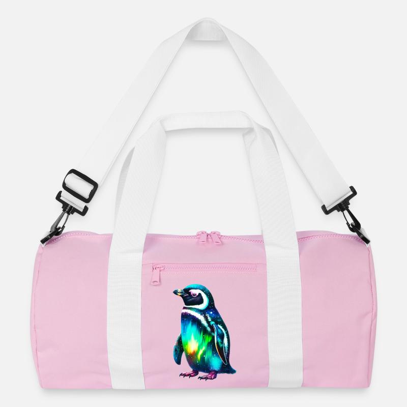 Aurora Borealis Pinguin Recycelte Duffel Bag