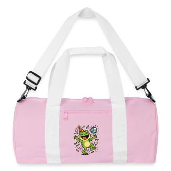 Grenouille de fête - Sac de sport recyclé - rose/blanc - Devant
