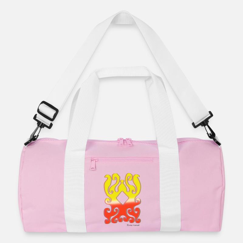formen-wandteppich-2023-2_-13- - Recycelte Duffel Bag - Rosa/Weiß