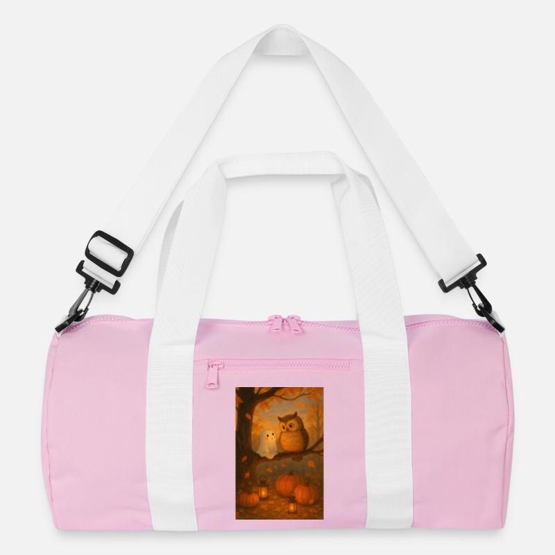 Gespenst mit süßer Eule Recycelte Duffel Bag