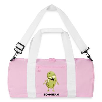 Jeu de mots amusant d’Halloween – Zom-bean - Sac de sport recyclé - rose/blanc - Devant